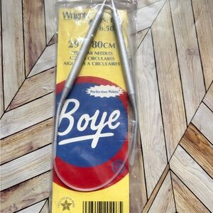 Vintage Wrights Boye Circular Knitting Needles size 6.50mm